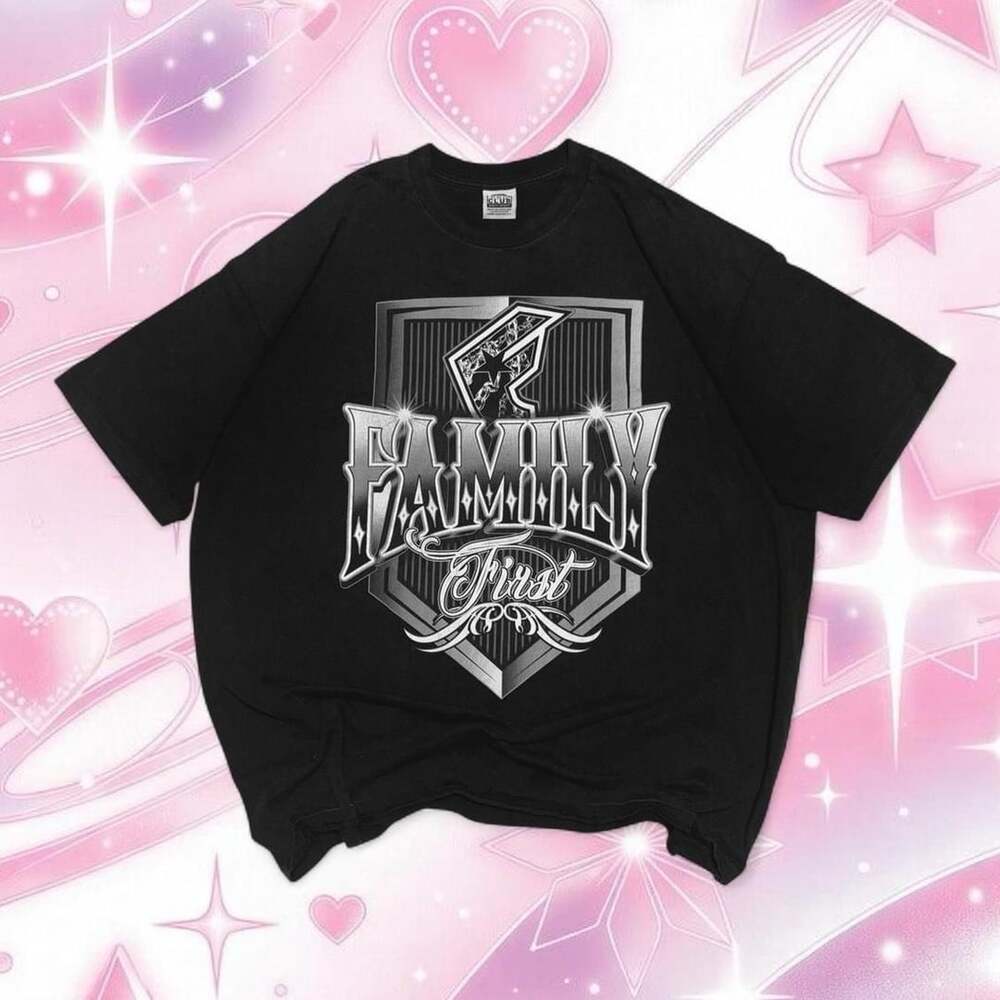 Black 4XL Pro Club Famous Stars & Stripes Family First T-Shirt Size